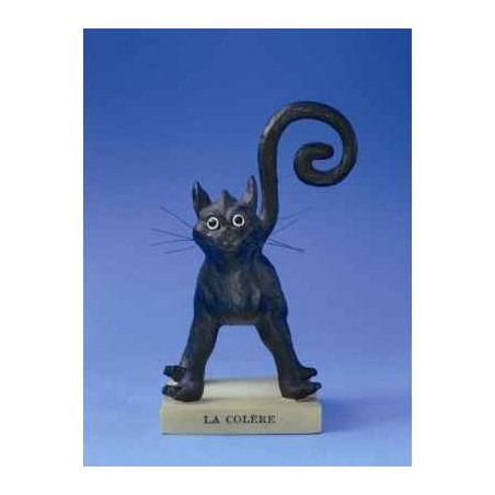 Figurine chat -le chat domestique - la colere (petit) - cd13