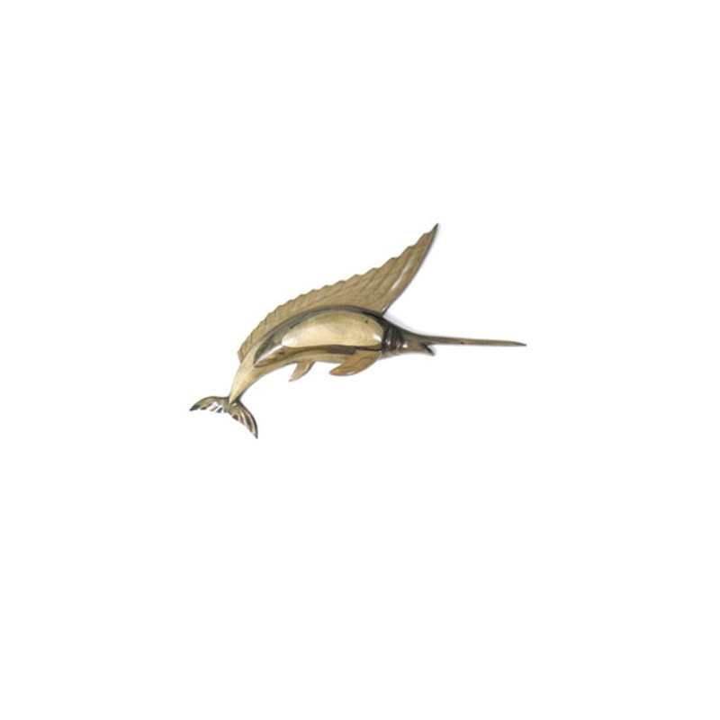 Animaux-Bois-Animaux-Bronzes propose Le saut de l'espadon en résineux 200 cm Lasterne -BES200