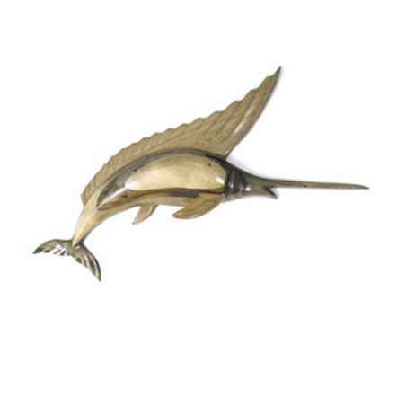 Animaux-Bois-Animaux-Bronzes propose Le saut de l'espadon en résineux 200 cm Lasterne -BES200