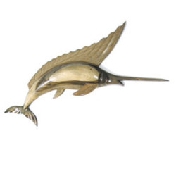 Animaux-Bois-Animaux-Bronzes propose Le saut de l'espadon en résineux 150 cm Lasterne -BES150