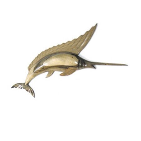 Animaux-Bois-Animaux-Bronzes propose Le saut de l'espadon en résineux 150 cm Lasterne -BES150