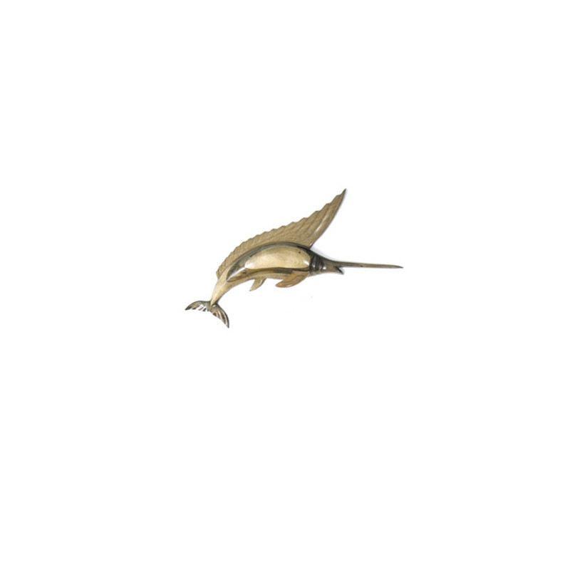 Animaux-Bois-Animaux-Bronzes propose Le saut de l'espadon en résineux 70 cm Lasterne -BES070