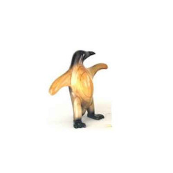 Décoration OiseauxLes pingouins étude de comportement en résineux Lasterne -OPE040-1 Artisan Français - art animalier bois