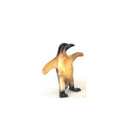 Décoration OiseauxLes pingouins étude de comportement en résineux Lasterne -OPE040-1 Artisan Français - art animalier bois