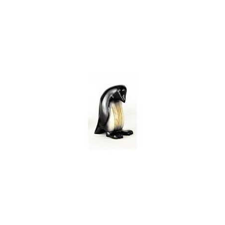 Décoration OiseauxLe pingouin à l'arrêt, en marche, sur son nid 27 cm Lasterne -PI27-3 Artisan Français - art animalier bois