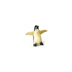 Décoration OiseauxLe pingouin à l'arrêt, en marche, sur son nid 27 cm Lasterne -PI27-2 Artisan Français - art animalier bois