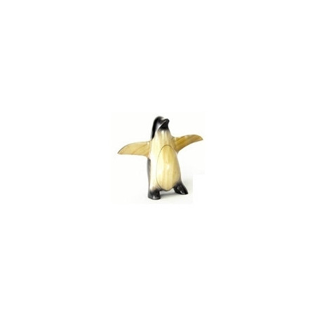 Décoration OiseauxLe pingouin à l'arrêt, en marche, sur son nid 27 cm Lasterne -PI27-2 Artisan Français - art animalier bois