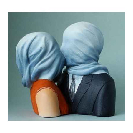 Figurine art les amants par magritte 3dMouseion -MAG05