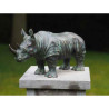 Statue en bronze rhinoceros thermobrass  -an0684brw -vi
