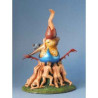 Figurine art oiseau dans un oeuf bleu de bosch 3dMouseion -JB29