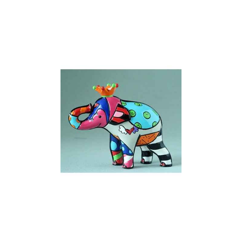 Mini figurine éléphant orange king britto romero  -b334447