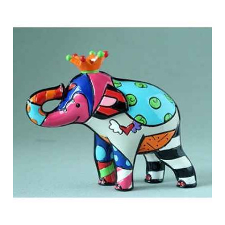 Mini figurine éléphant orange king britto romero  -b334447