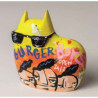 Animaux-Bois-Animaux-Bronzes.com propose Nino, big city Chat jaune de selwyn senatori -ST00615