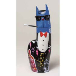 Animaux-Bois-Animaux-Bronzes.com propose Joey, big city Chat bleu de selwyn senatori -ST00607