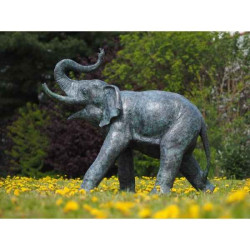 Sculpture elephant en bronze thermobrass -b74235