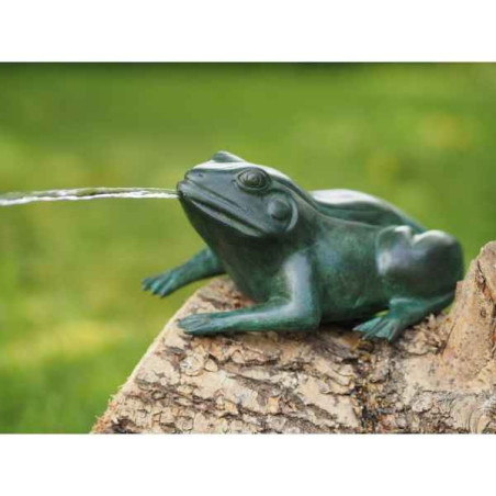 Statue en bronze grenouille vert thermobrass -an0243br-v-f