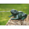 Statue en bronze grenouille vert thermobrass -an0243br-v-f