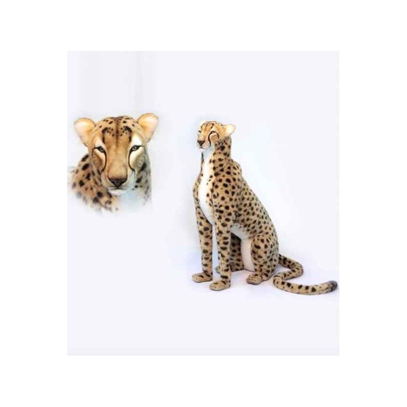 Félin Guépard 100cmh/125cml peluche animalière -6543