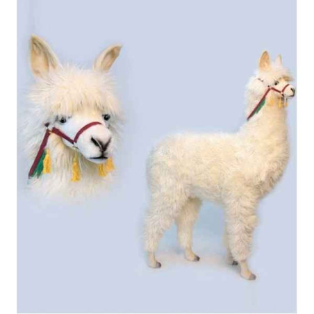 Animaux sauvage Lama alpaga blanc 165cmh/115cml peluche animalière -6444