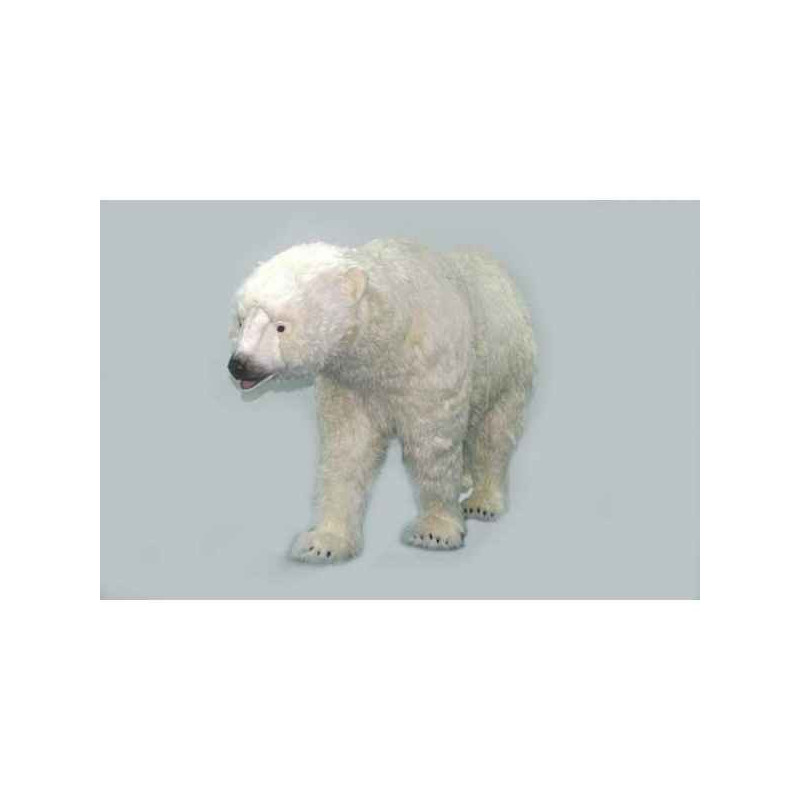 Animaux-Bois-Animaux-Bronzes propose Ours polaire à 4 pattes 155cmh/270cml peluche animalière -4962