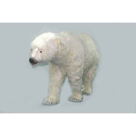 Animaux-Bois-Animaux-Bronzes propose Ours polaire à 4 pattes 155cmh/270cml peluche animalière -4962