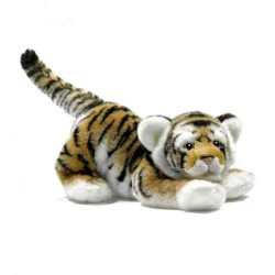 Félin Tigre brun couché 35cml peluche animalière -1924