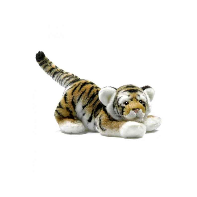 Félin Tigre brun couché 35cml peluche animalière -1924