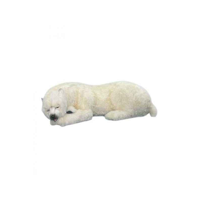 Animaux-Bois-Animaux-Bronzes propose Ours polaire dormeur 290cml peluche animalière -4961
