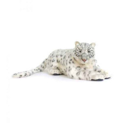 Félin Léopard des neiges couché 125cml peluche animalière -4283