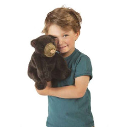 Animaux-Bois-Animaux-Bronzes propose Petit ours brun peluche marionnette 