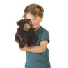 Animaux-Bois-Animaux-Bronzes propose Petit ours brun peluche marionnette 