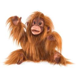 Animaux sauvage Bébé orang outan peluche marionnette 