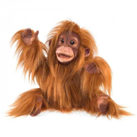 Marionnette à main bébé orang outan peluche Folkmanis -3106