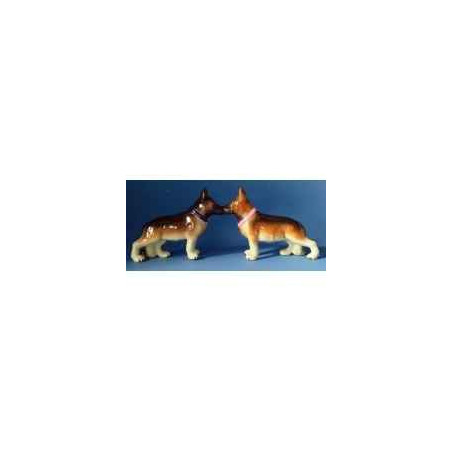 Animaux-Bois-Animaux-Bronzes propose sel et poivre bergers allemands mw93946