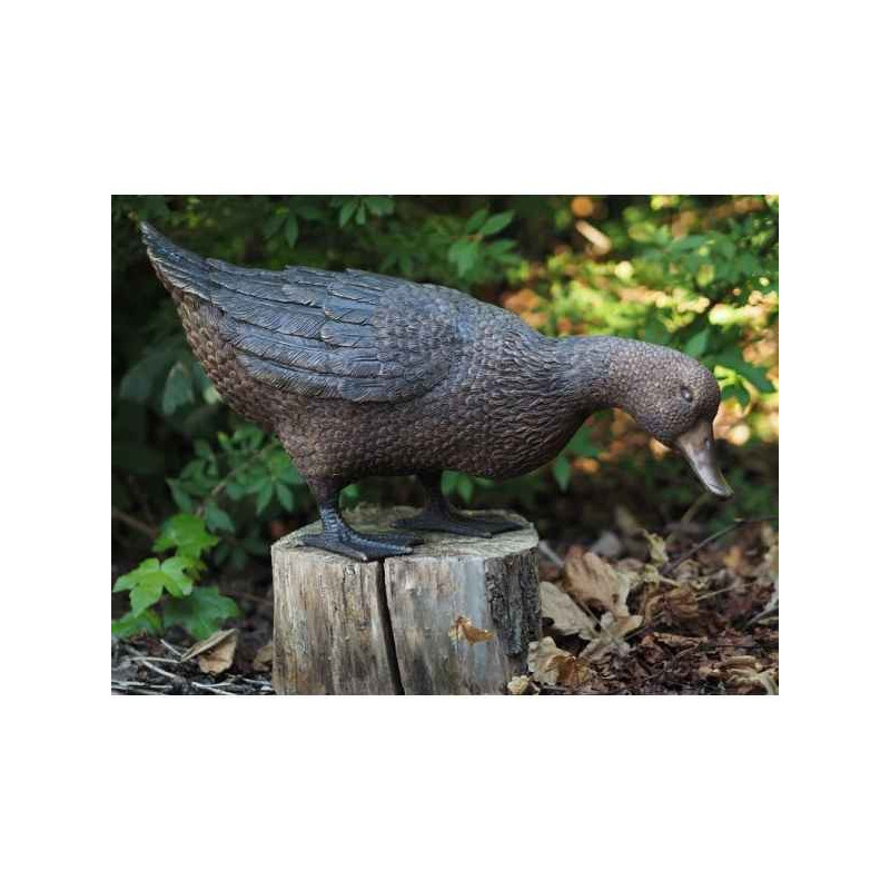 Sculpture canard en bronze thermobrass  -an1232br -b