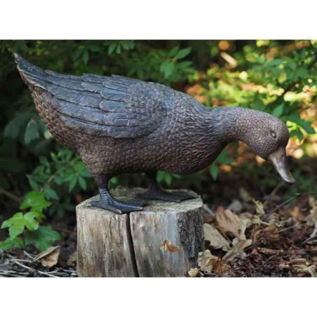 Sculpture canard en bronze thermobrass  -an1232br -b