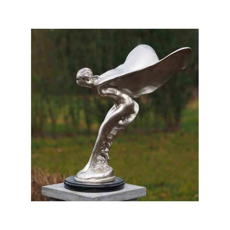 Décoration Statuette bronze personnage Femme volante argentée bronze -AN4182BR-SI