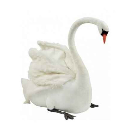 Décoration OiseauxCygne blanc 125cmh peluche animalière -4610 Anima