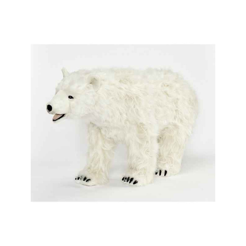 Animaux-Bois-Animaux-Bronzes propose Ours polaire stool 100cml peluche animalière -6085