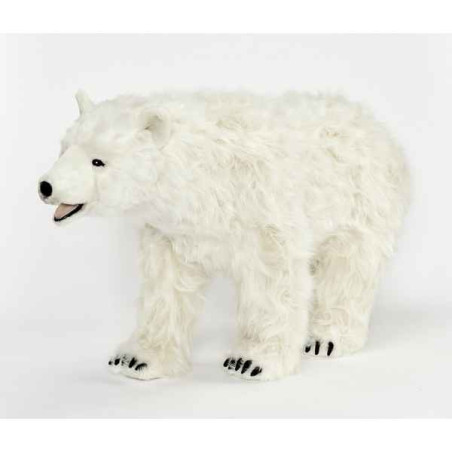 Animaux-Bois-Animaux-Bronzes propose Ours polaire stool 100cml peluche animalière -6085