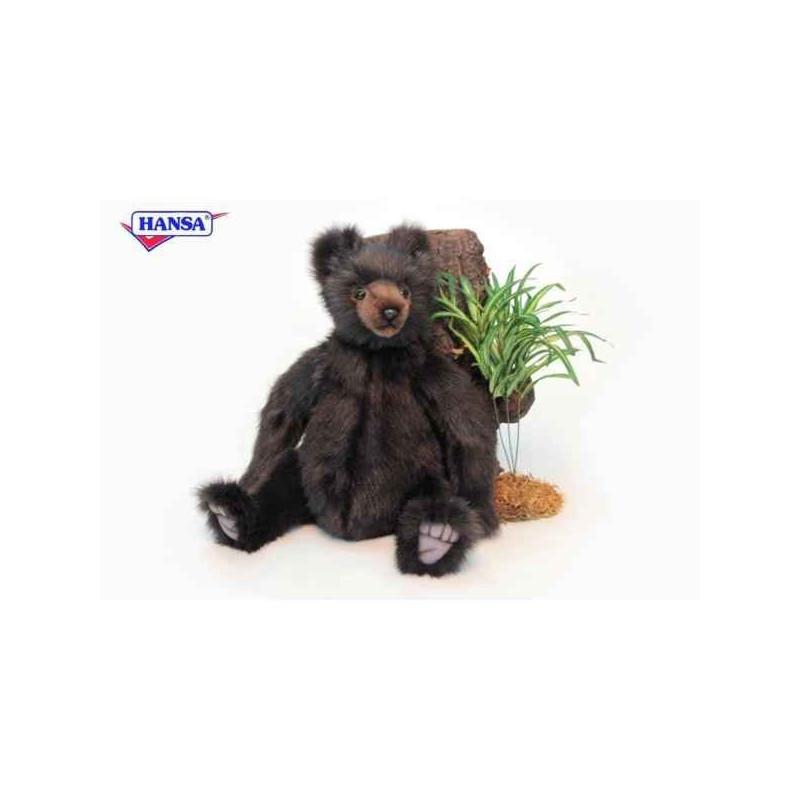 Animaux-Bois-Animaux-Bronzes propose Ours brun assis 40cml/45cmh peluche animalière -6357