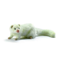 Animaux de la forêt Furet blanc 23cm peluche animalière 4839