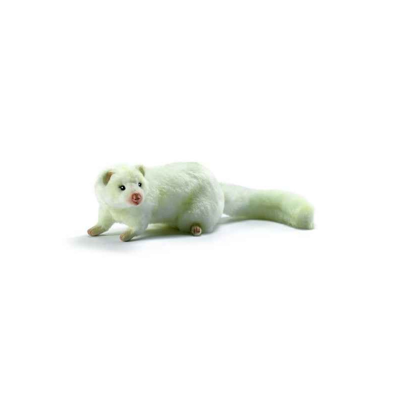 Animaux de la forêt Furet blanc 23cm peluche animalière 4839
