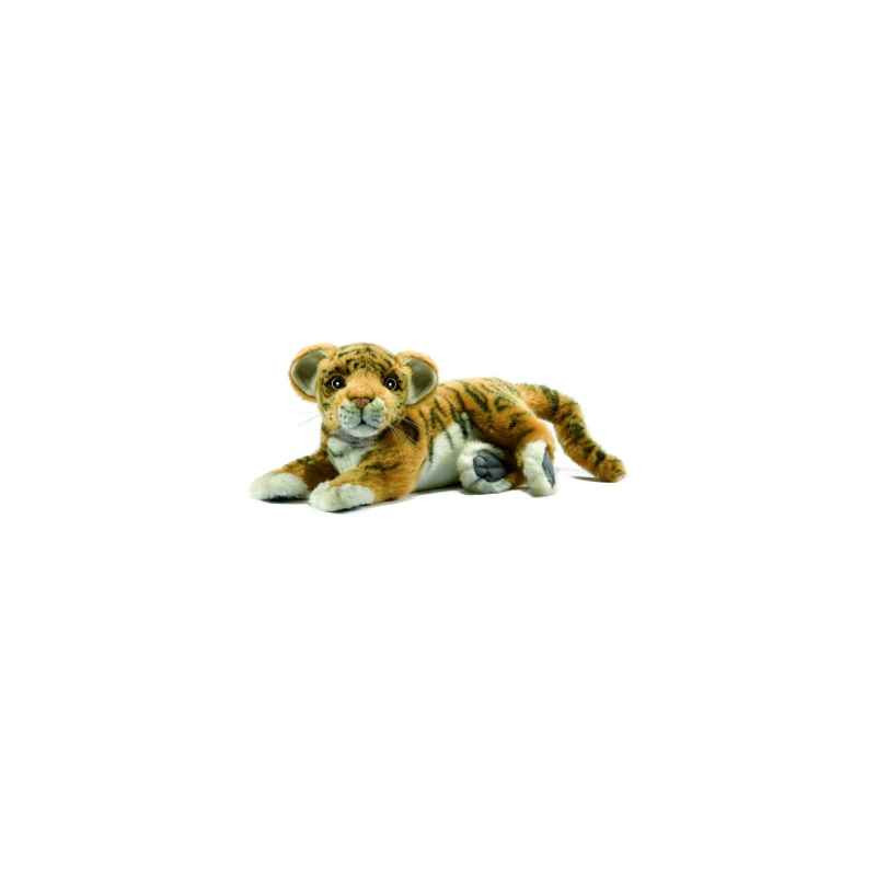 Félin Tigre brun bebe couche 26cm peluche animalière 4990