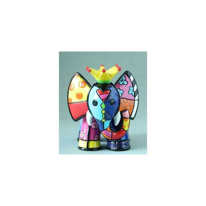 Mini figurine éléphant roi jaune king britto romero  -b334445