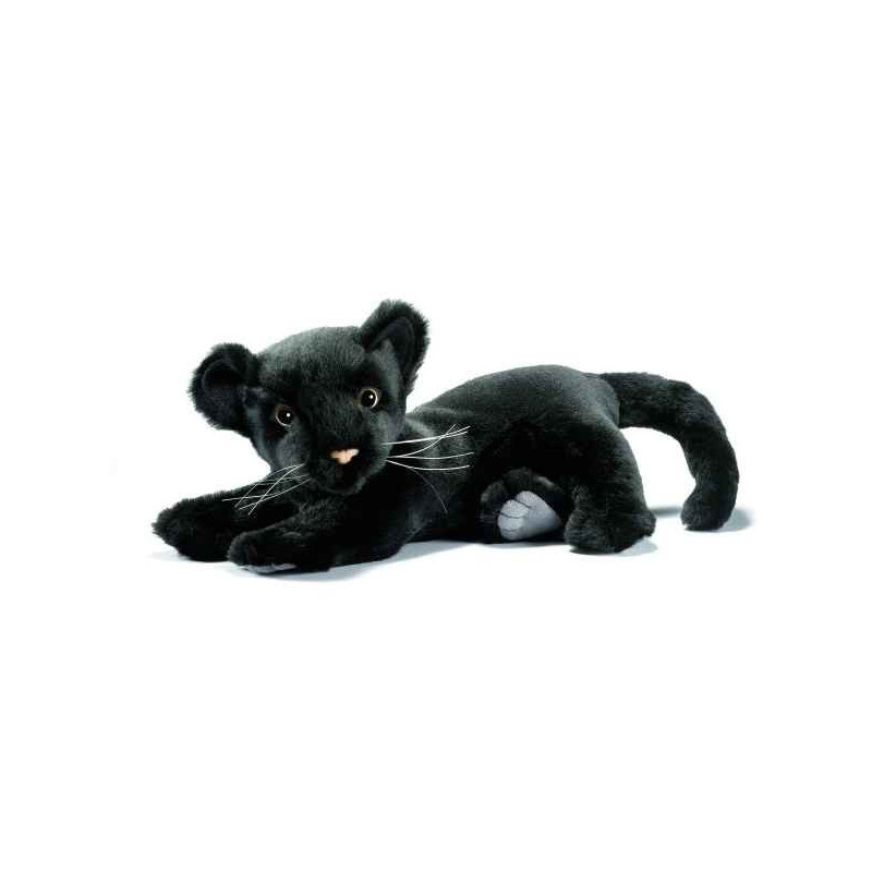 Peluche Panthere noire bebe couchee 26cm Anima 5330