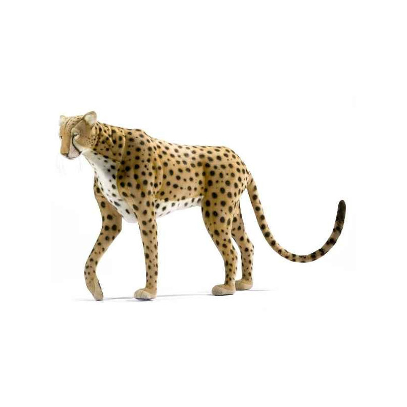 Félin Guepard a 4 pattes 125cm peluche animalière 5338