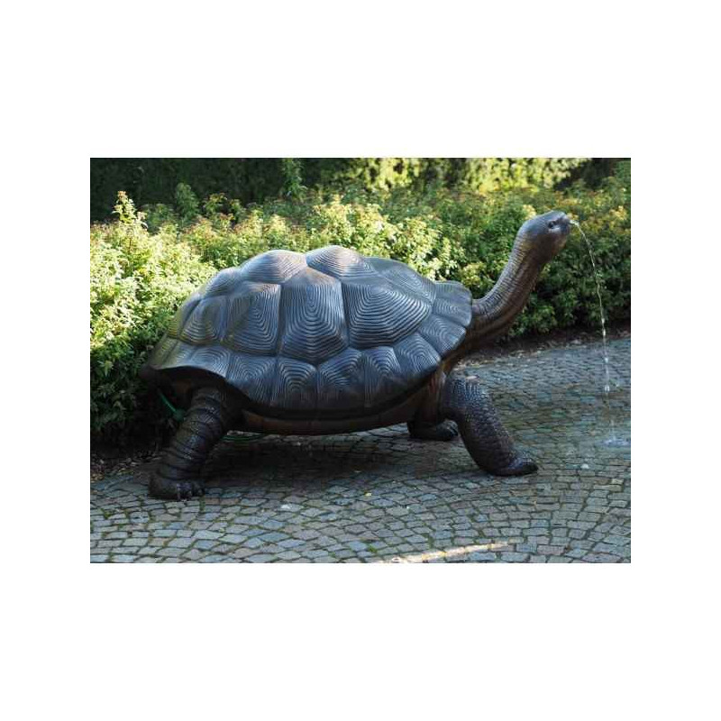 Sculpture tortue galapagos en bronze thermobrass -b1242