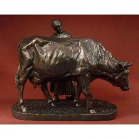 Statuette Vache art animalier Isidore Jules Boneheur bon01 3dMouseion