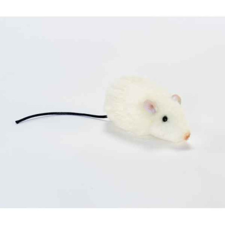 Animaux de la forêt Souris blanche 9cml peluche animalière -4828